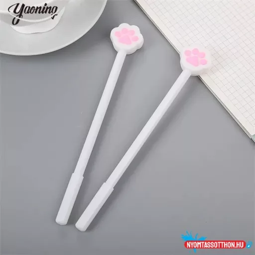 Pink cicatappancs fekete zselés toll, 0.38mm
