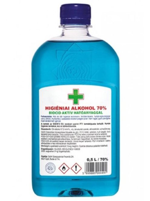 Kézfertőtlenítő higiéniai alkohol 500ml csavarókupakos