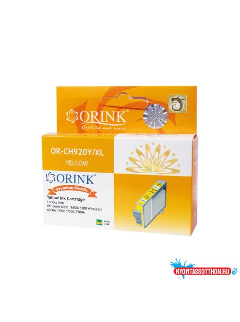 Hp 920XL/CD974A tintapatron yellow ORINK