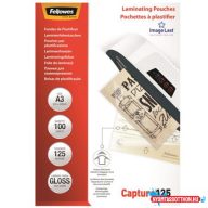 FELLOWES meleglamináló fólia A3 125mic fényes 100db