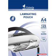 VICTORIA meleglamináló fólia A4, 125mic fényes 100db