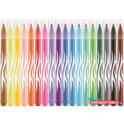 Filctoll készlet, 2,8 mm, kimosható, MAPED "Color'Peps Jungle", 18 különböző szín