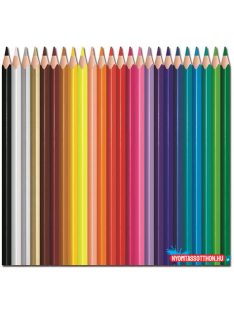   Színes ceruza készlet, háromszögletű, MAPED "Color'Peps Strong", 24 különböző szín
