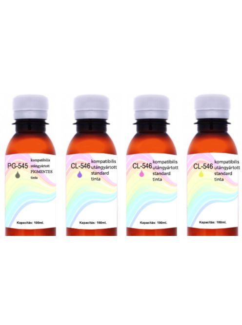 Manufactured with standard Canon CL-546 / PG-545 ink, 100ml complete set