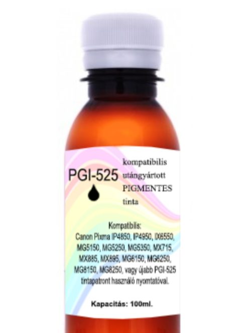 Utángyártott pigmentes PGI-525 fekete tinta, 100ml (db)