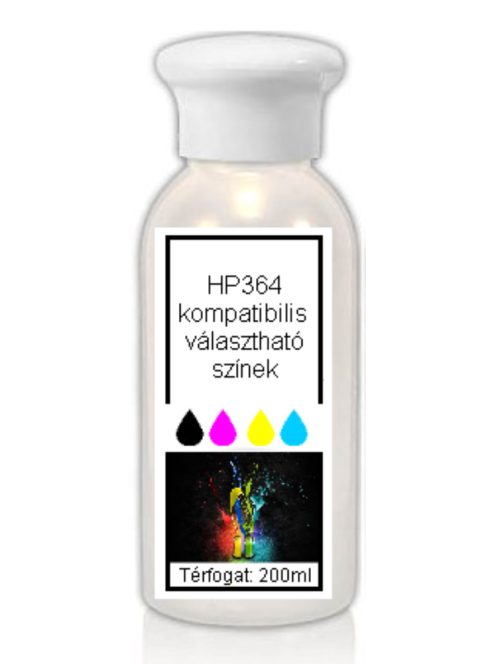 Utángyártott HP364 tinta, 200ml (dye)