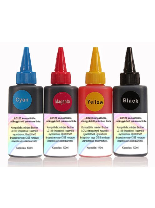 Recycled LC123 ink, 100ml complete set