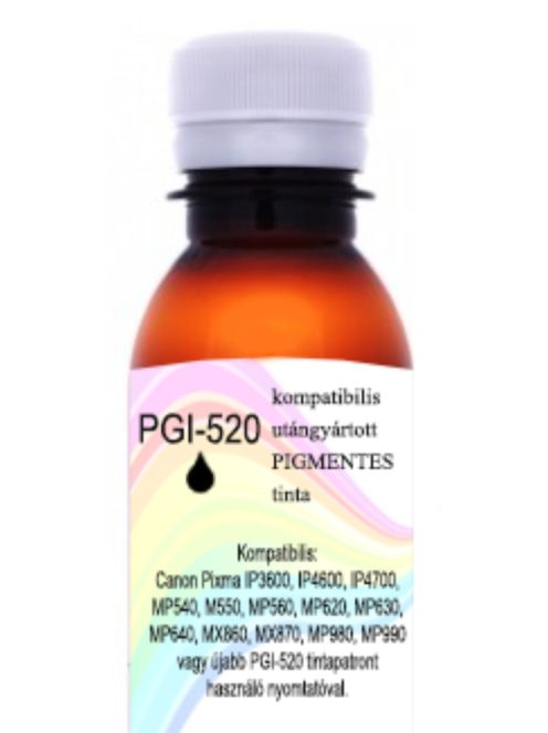 Utángyártott pigmentes PGI-520 black tinta, 200ml (db)