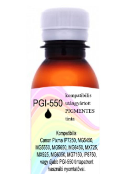 Utángyártott pigmentes PGI-550 fekete tinta 200ml (db)