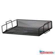 Fémhálós irattálca 1szintes füles Bluering(R) fekete