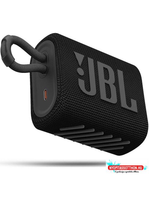 JBL Go 3 bluetooth hangszóró, vízhatlan (fekete)