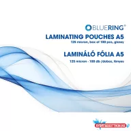   Lamináló fólia A5, 154x216mm, 125 micron 100 db/doboz, Bluering®