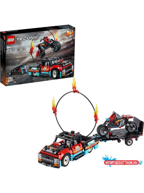 LEGO Technic Kaszkadőr teherautó+motor 42106