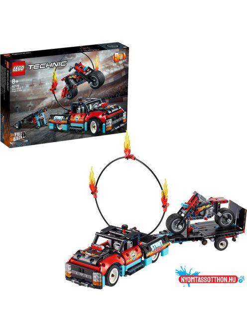 LEGO Technic Kaszkadőr teherautó+motor 42106