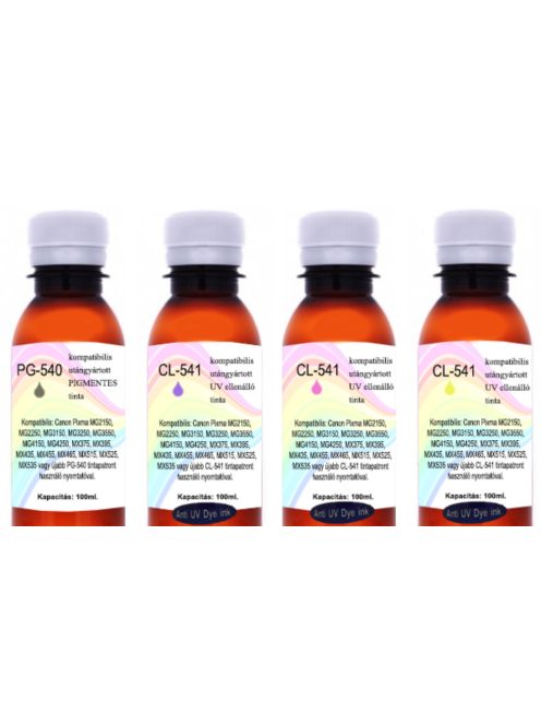 New generation of remanufactured UV resistant CL-541 / PG-540 ink, 100ml complete set