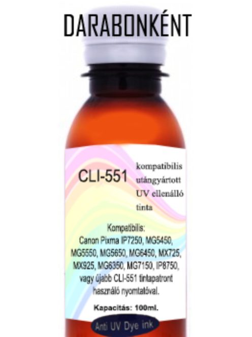 New generation of remanufactured UV resistant PGI-550 / CLI-551 ink, 100ml