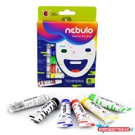 Tempera készlet, 12ml, Nebulo 6 különféle  szín