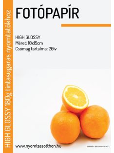 Fotópapír High Glossy 180g/m 10x15 cm 20 ív