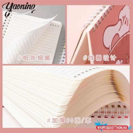 Spirálfüzet cuki mintás - A5