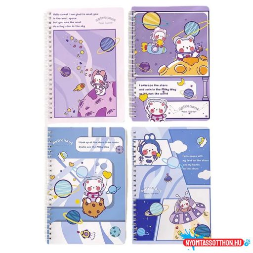 A5 vonalas cuki happy mintás spirál füzet