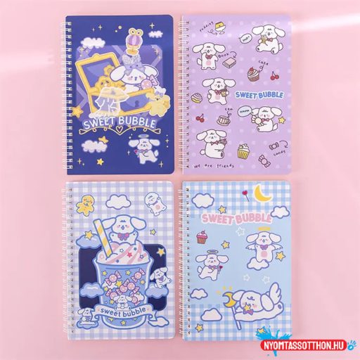 A5 vonalas cuki happy mintás spirál füzet