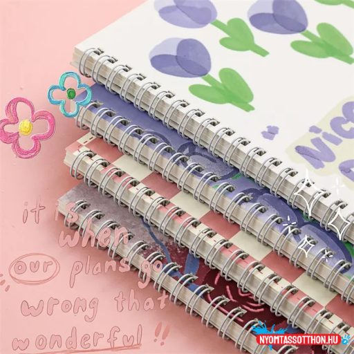 A5 vonalas mintás spirál füzet