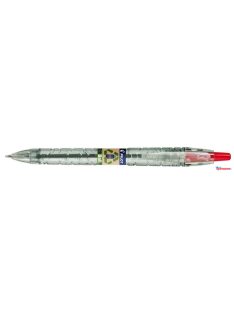   Golyóstoll, 0,27 mm, nyomógombos, PILOT "B2P EcoBall", piros