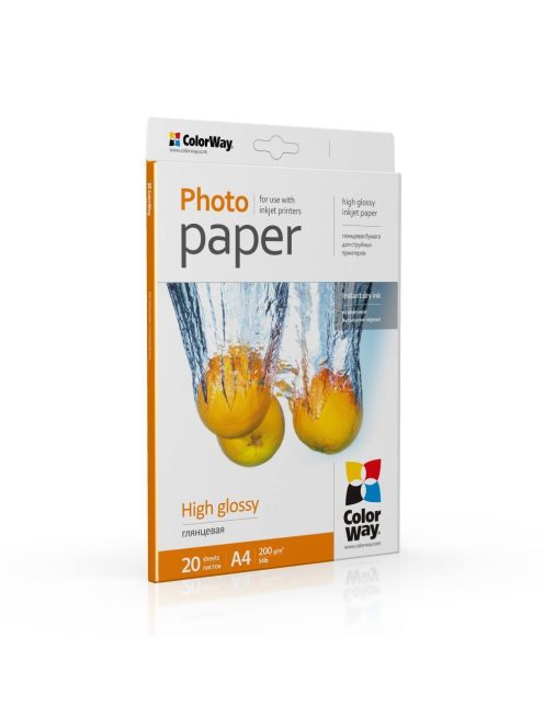 Photo Paper ColorWay PrintPro high glossy 200 g / m², A4, 20 sheets PGE200020A4