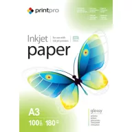   PrintPro glossy 180g/m², A3 fotópapír, 100 lap (PGE180100A3)