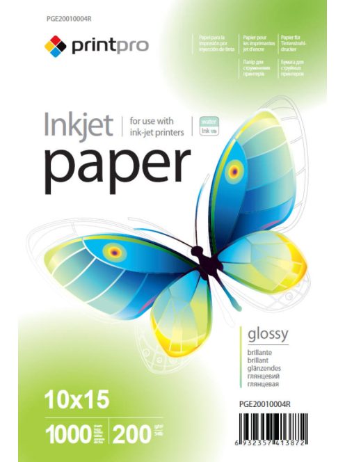 Photo Paper ColorWay PrintPro high glossy 200 g / m², 10х15, 1000 sheets!
