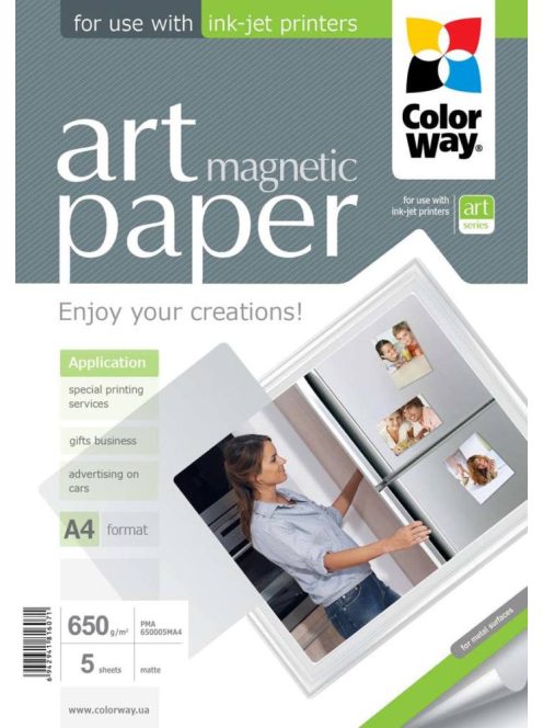 ColorWay ART matt "mágneses" fotópapír 650 g/m², A4, 5 lap (PMA650005MA4)