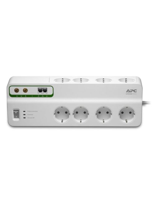 APC Performance SurgeArrest 8 Outlets with Phone & Coax Protection 230V Germany