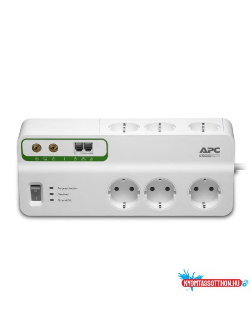 APC Home/Office SurgeArrest 6 outlets with Phone & Coax Protection 230V Germany