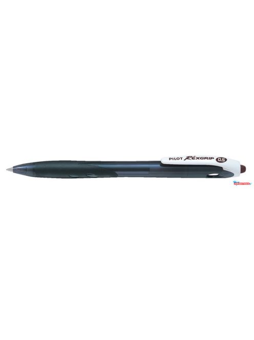 Golyóstoll, (0.5) 0,21 mm, nyomógombos, PILOT "Rexgrip EF", fekete