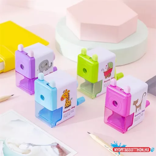 Pink cicás hegyező - tekerős