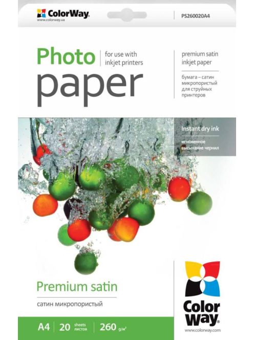 Photo paper satin, microporous 260g / m A4 20 sheet PS260020A4