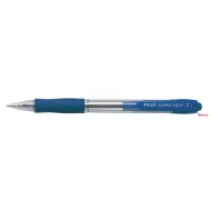   Golyóstoll, (0.7) 0,22 mm, nyomógombos, PILOT "Super Grip", kék