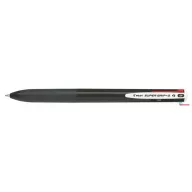   Golyóstoll, 0,27 mm, nyomógombos, fekete, PILOT "Super Grip G", négyszínű