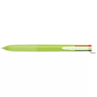   Golyóstoll, 0,27 mm, nyomógombos, világoszöld tolltest, PILOT "Super Grip G", négyszínű