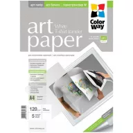 Photo paper WHITE T-shirt 120g / m A4 5 sheet PTW120005A4