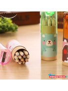 Cuki 12 színű HB ceruza szett hegyezővel