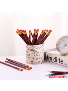 Grafitceruza radírral HB (piros-fekete design)