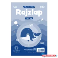   Rajzlap A4, félfamentes fóliázva Bálnás Bluering(R) 10 ív/csomag,