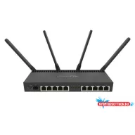   MikroTik RB4011IGS+5HACQ2HND-IN 10port GbE LAN, 1xSFP+ port, 2,4GHz & 5GHz 802.11ac wireless külső antennával