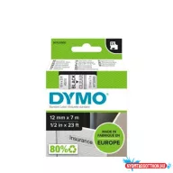 DYMO D1 45010 f.szalag 12mm x 7m víztiszta-fekete