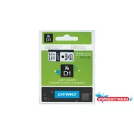 DYMO D1 43613 f.szalag 6mm x 7m fehér-fekete (Eredeti)