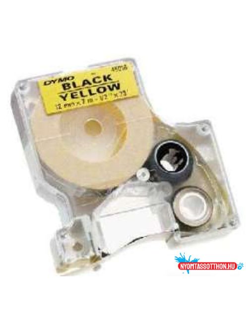 Utángyártott DYMO D1 43618 f.szalag 6mm x 7m sárga fekete #S0720790 IK