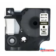   Utángyártott DYMO D1 45803 kazetta 19mm x 7m fehér-fekete #S0720830