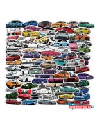 Matrica csomag, 100 db, autós