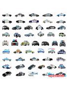 Matrica csomag, 50 db, rendőrautó